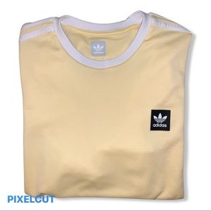 pastel yellow adidas tee